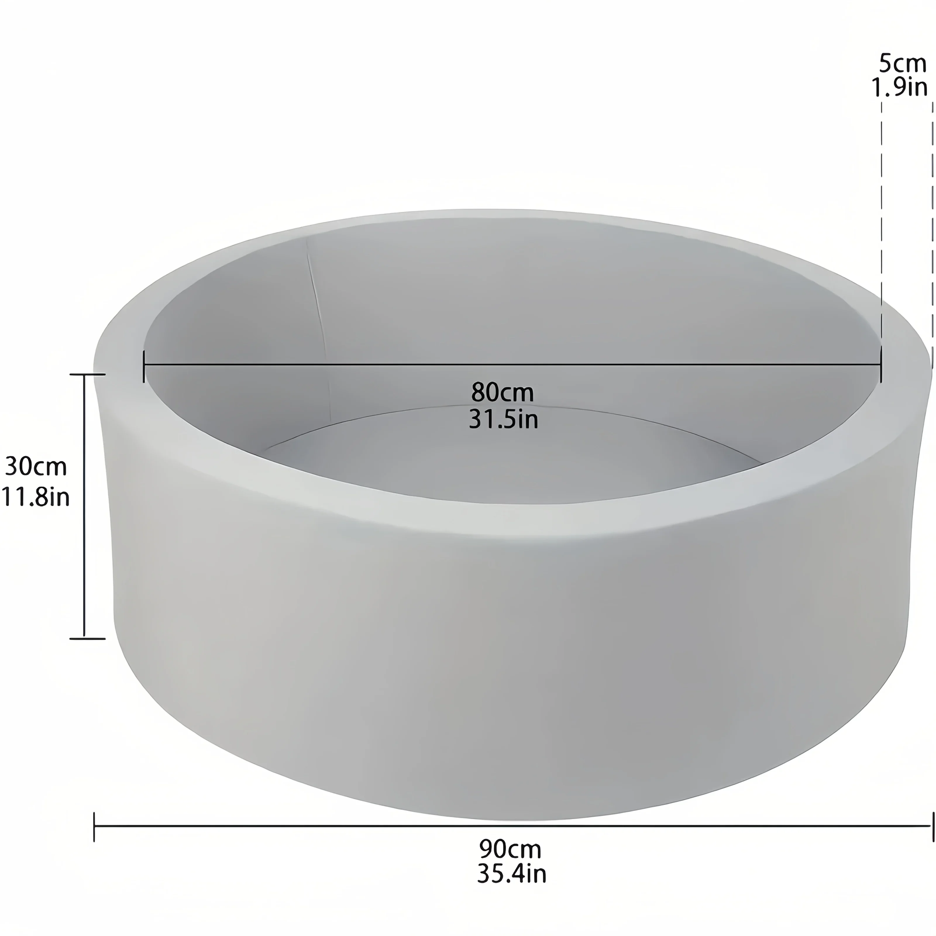 1pc crianças bola pit 89.99 cm grande esponja macia cercadinho interno com bolha jogo cerca dobrável armazenamento texturizado aperto seguro não tóxico