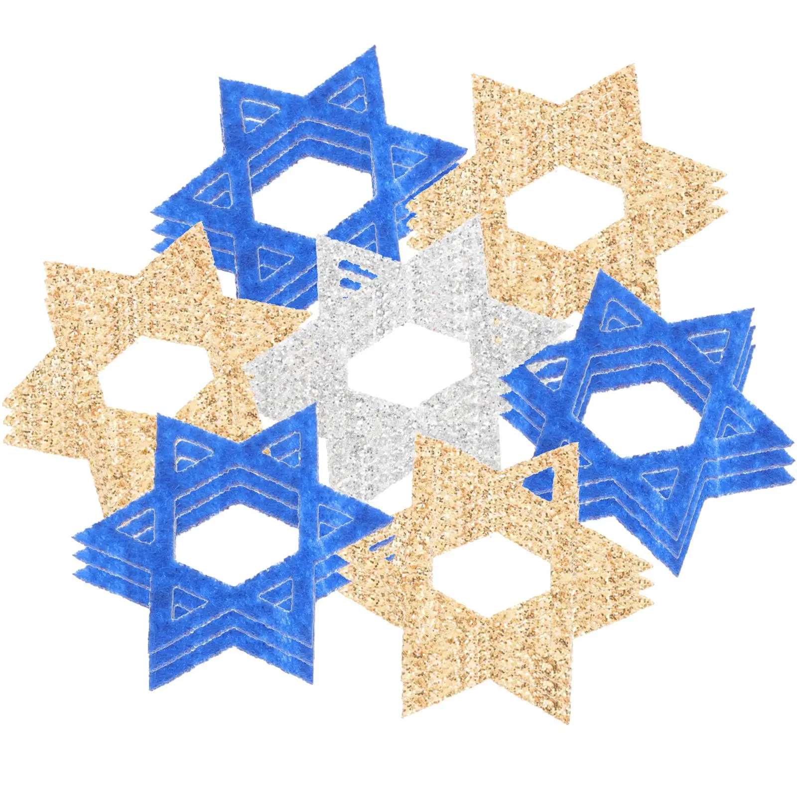 

50 Pcs woven Hanukkah Party Decoration Hanukkah Party Decoration nament for Table Supplies Six pointed Menorah Festive Home