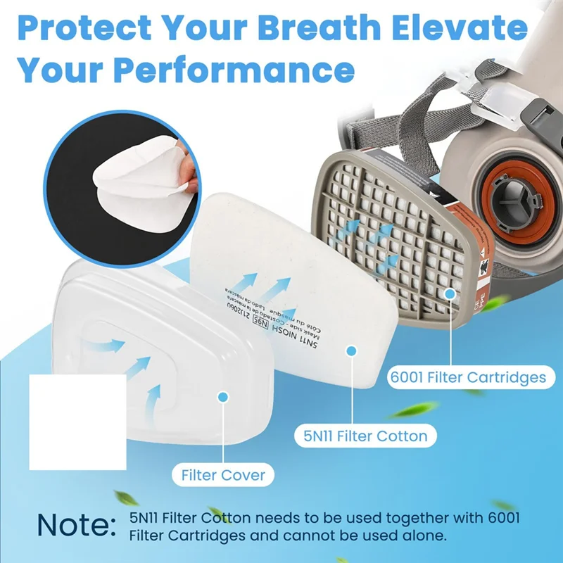 AB66-Particulate Filter For 6200, 6502, 6800, 7502 Series Respirator Against Particulates, Dust, Paint, Sanding