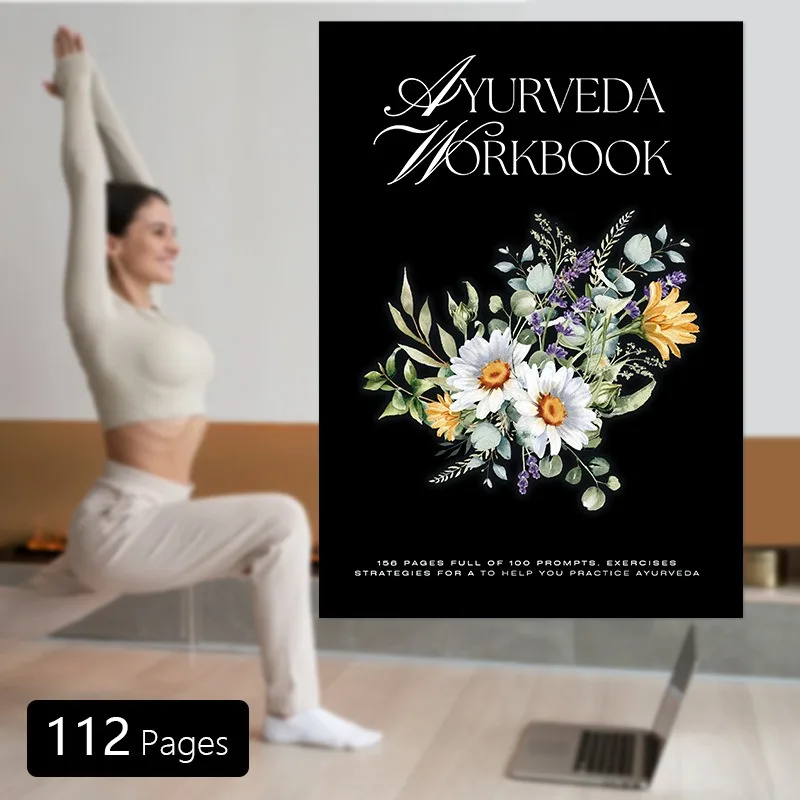 Nuevo Diario de Bienestar Ayurvédico YURVEDA ORKBOOS, Guía de Prácticas de Yoga y Salud, Planificador de Autocuidado Holístico, Cuaderno en Stock