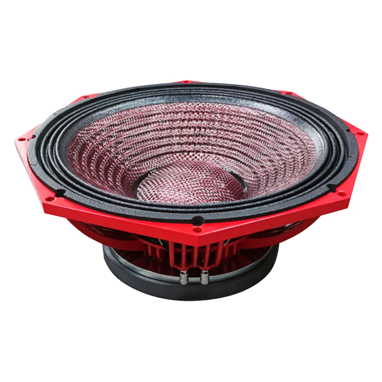 5pcs Woofer Speaker 18inch Octagonal Aluminum Frame 280 Magnet 125 Core Red Carbon Fiber Basin 1200W Professional Audio Speakers