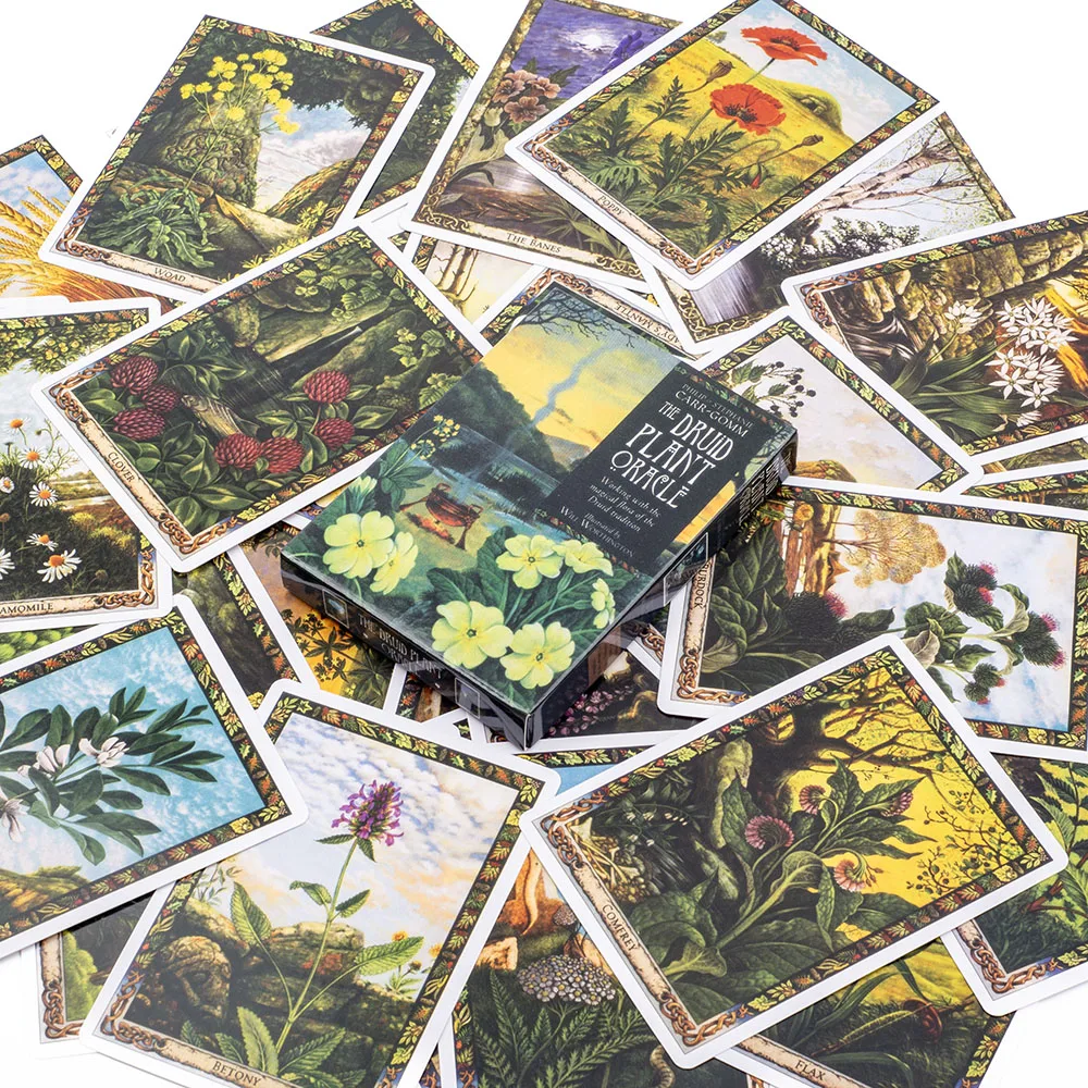 Jeu de société Oracle The Lomid Plant avec guide PDF, exploration de la flore magique de la tradition, 36 cartes