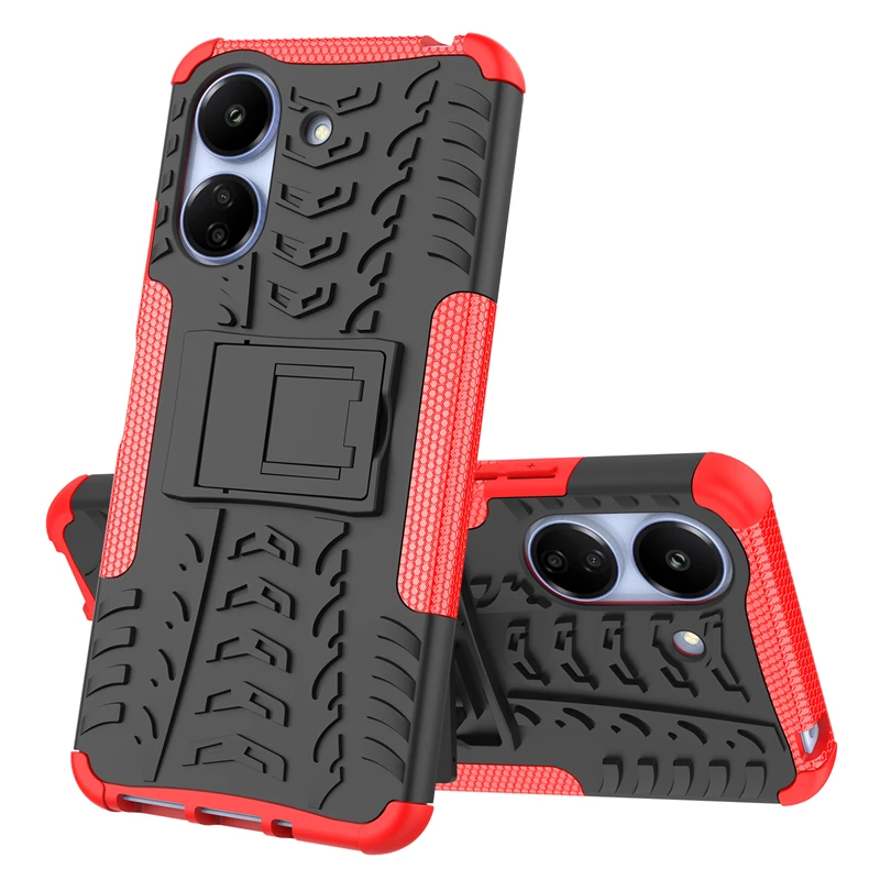 For Xiaomi Poco C65 Case Anti-knock Silicone Armor PC Phone Holder Back Case For Poco C65 C 65 Cover For Poco C65 Case 6.74 inch