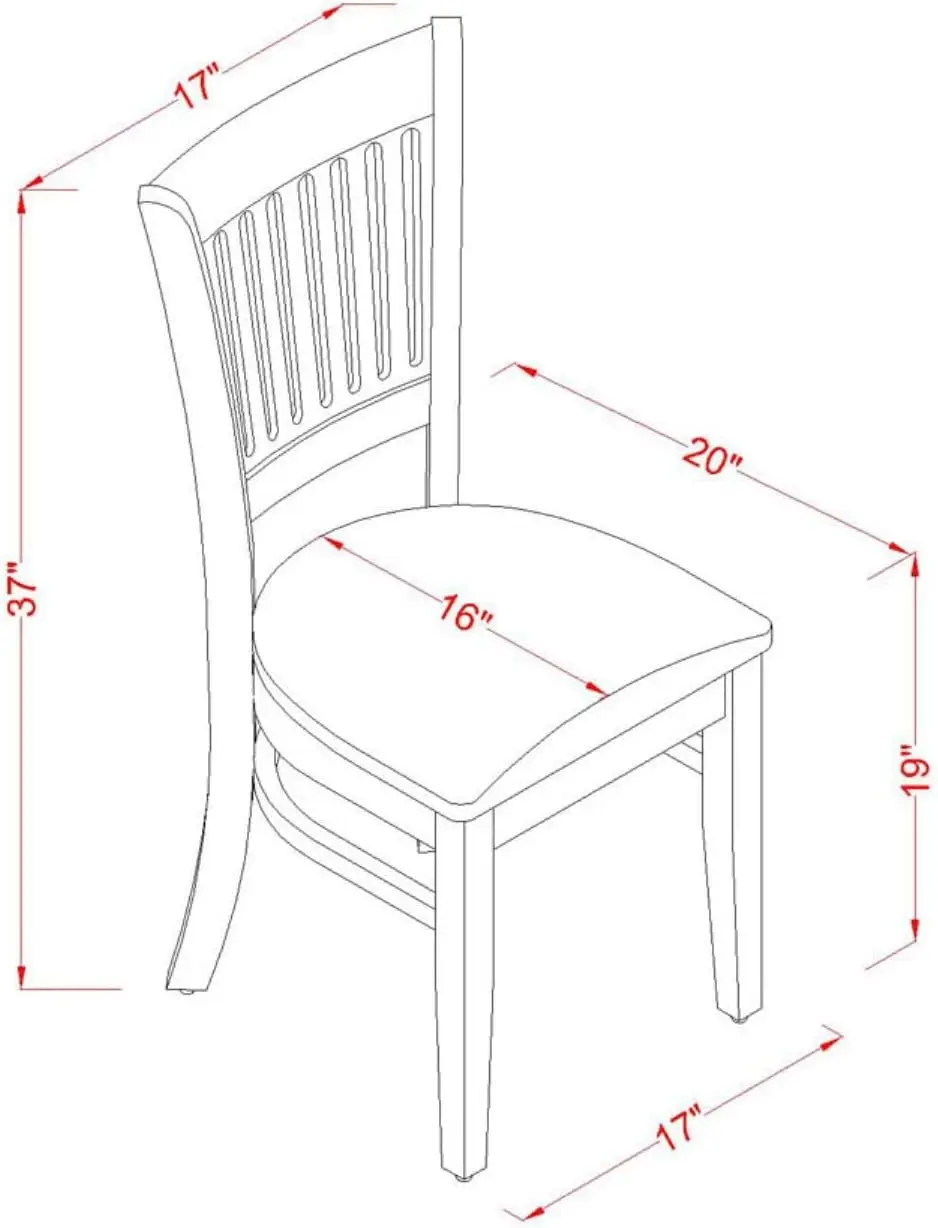 Furniture Dublin 5 Piece Set Includes a Round Dining Room Table with 4 Linen Fabric Chairs