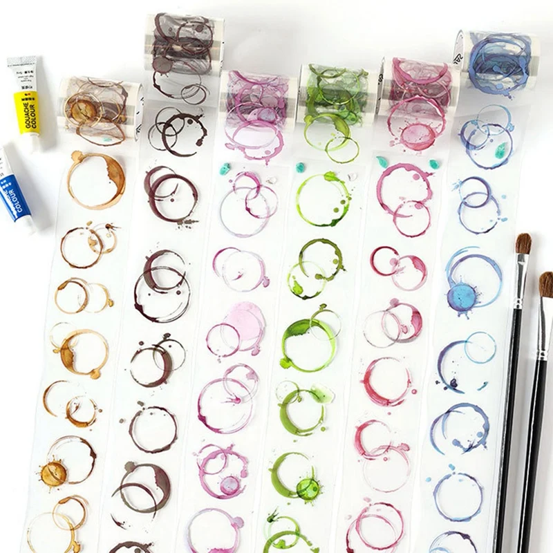 Super Sale Watercolor Bubble Circle Sticker Magic Bubble Transparent Tape Box