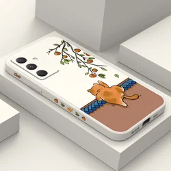Little Orange Cat Phone Case For Samsung Galaxy A55 A35 A25 A15 A05 A05S A54 A34 A24 A14 A04 A04S A04E 4G 5G Cover