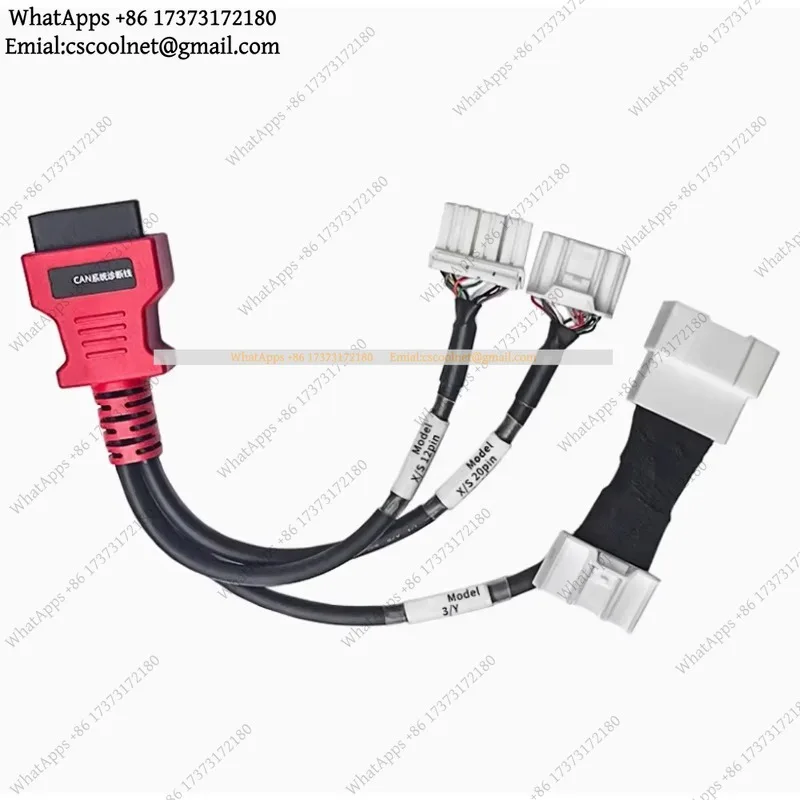 JS02 CAN Bus Diagnostic Cable 1-to-3 Splitter for EV Scan Tool Auto Scanner Adapter Cable