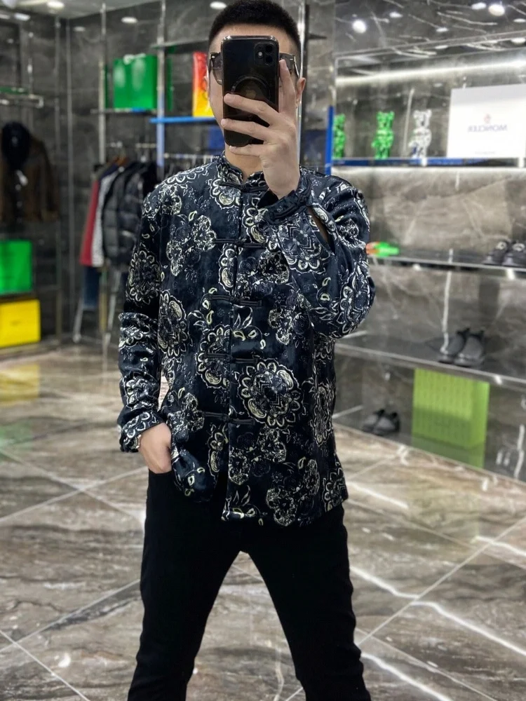 

Мужская модная приталенная рубашка с карманами, осенне-зимняя новинка, элегантная, с длинным рукавом, на пуговицах, повседневная одежда