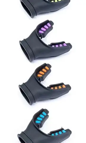 Scuba Diving Black Diving Two-Color Mouthpiece Silicone Long Bite Mask Snorkel Accessory With Regulator Lanyard