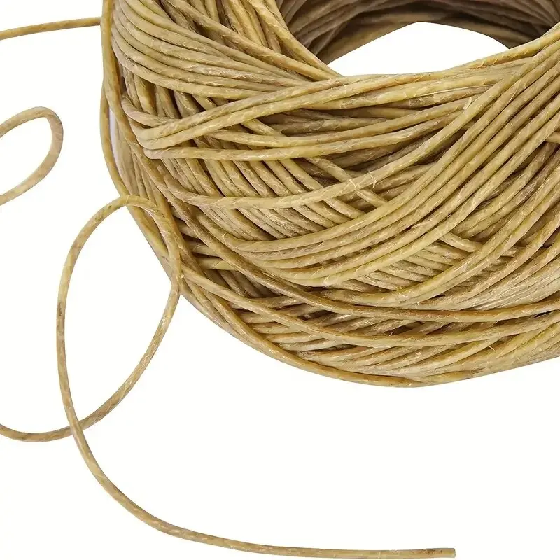 1 szt., knot konopny (210 FT, 1,2 mm), naturalny wosk pszczeli z knota konopnego powlekany do zapalniczki z knota konopnego lub produkcji świec,