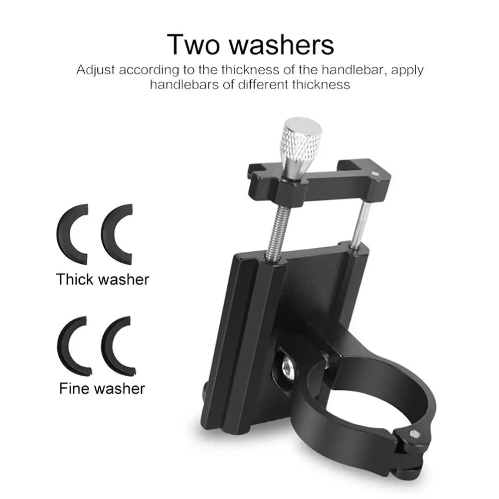 1pcs Bicycle Cycling Aluminum Alloy Phone Holder Phone Bracket Adjustable Holder Accessories for Motorcycle Scooter Electric Car