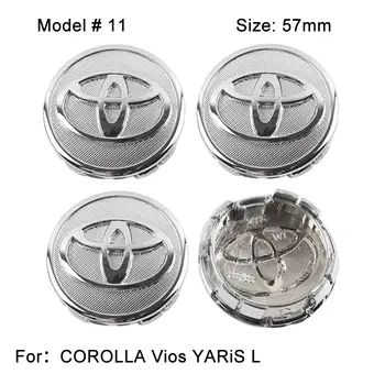 4個57mm+62mm汽車輪圈中心蓋輪圈蓋徽標,適用於豐田卡羅拉、雅力士、凱美瑞、RAV4、普銳斯、普拉多、奧里斯、漢蘭達 6 最佳銷售 印度花冠部件 - №6
