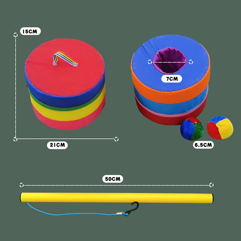 Multifunktions Outdoor Spiel Farbe Rad Requisiten Sensorische Integration Training Balance Spielzeug Sport eltern-kind-Interaktion Fangen Ball