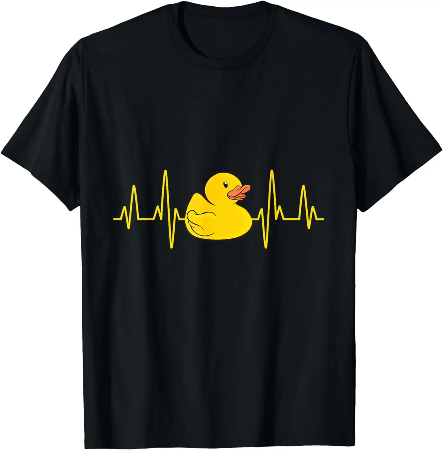 Women's Casual T-shirt, Cute Rubber Duck, Heart Duck, Funny Bird, Fun Duck Fashion T-shirt Graphic T Shirts Summer Streetwear