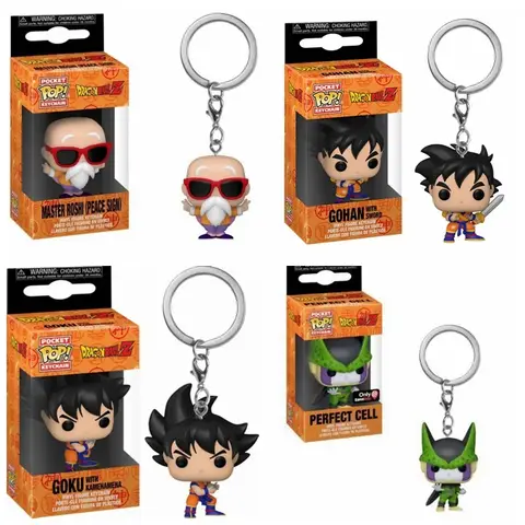 Funko Dragon Ball Z Son Goku Naruto Vegeta Master Roshi Gohan Form Frieza Figure Doll Collectible Model Toy Keychain PVC Figures