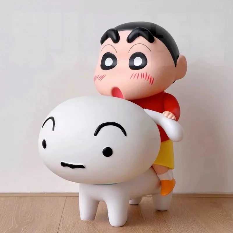 Crayon Shin-Chan Anime Figure, Grande figurine d'action, Collection de figurines Kawaii, Poupées modèles en PVC, Statue mignonne, Jouets cadeaux, 40cm, 1:1