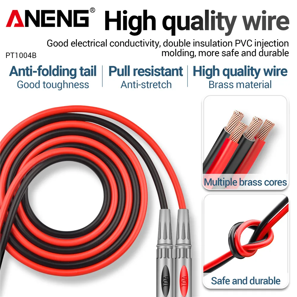 ANENG PT1004B Digital Multimeter Test Leads 1000V 10A Probe Tester Cable Combination Measuring Probe Cable for tester Multimetro