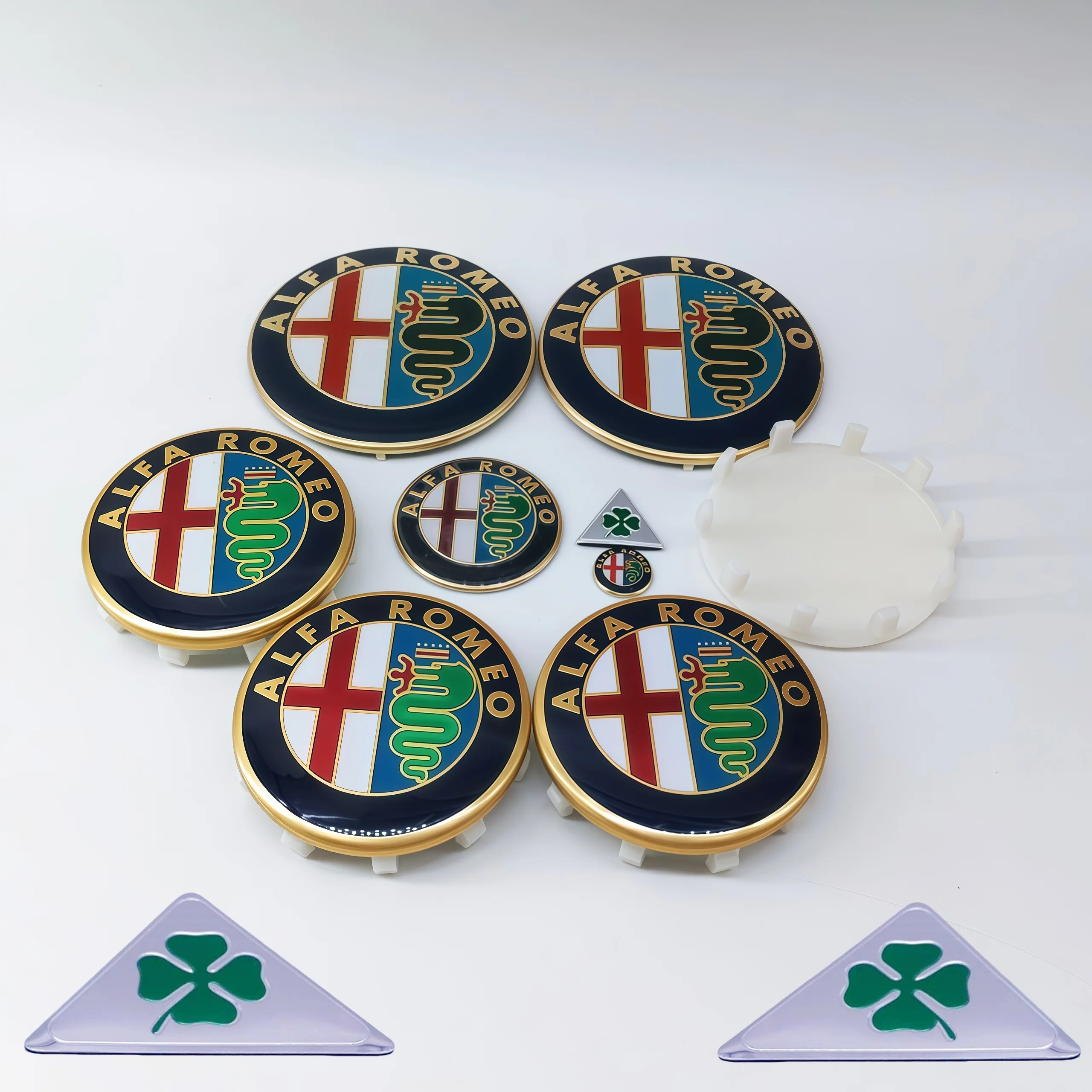 

2026 Горячая автомобильная наклейка, 11 шт./компл., 60 мм, 10 контактов, крышка ступицы колеса GTAM, наклейки на ключ, эмблемы на руль для Alfa Romeo Auto Acc