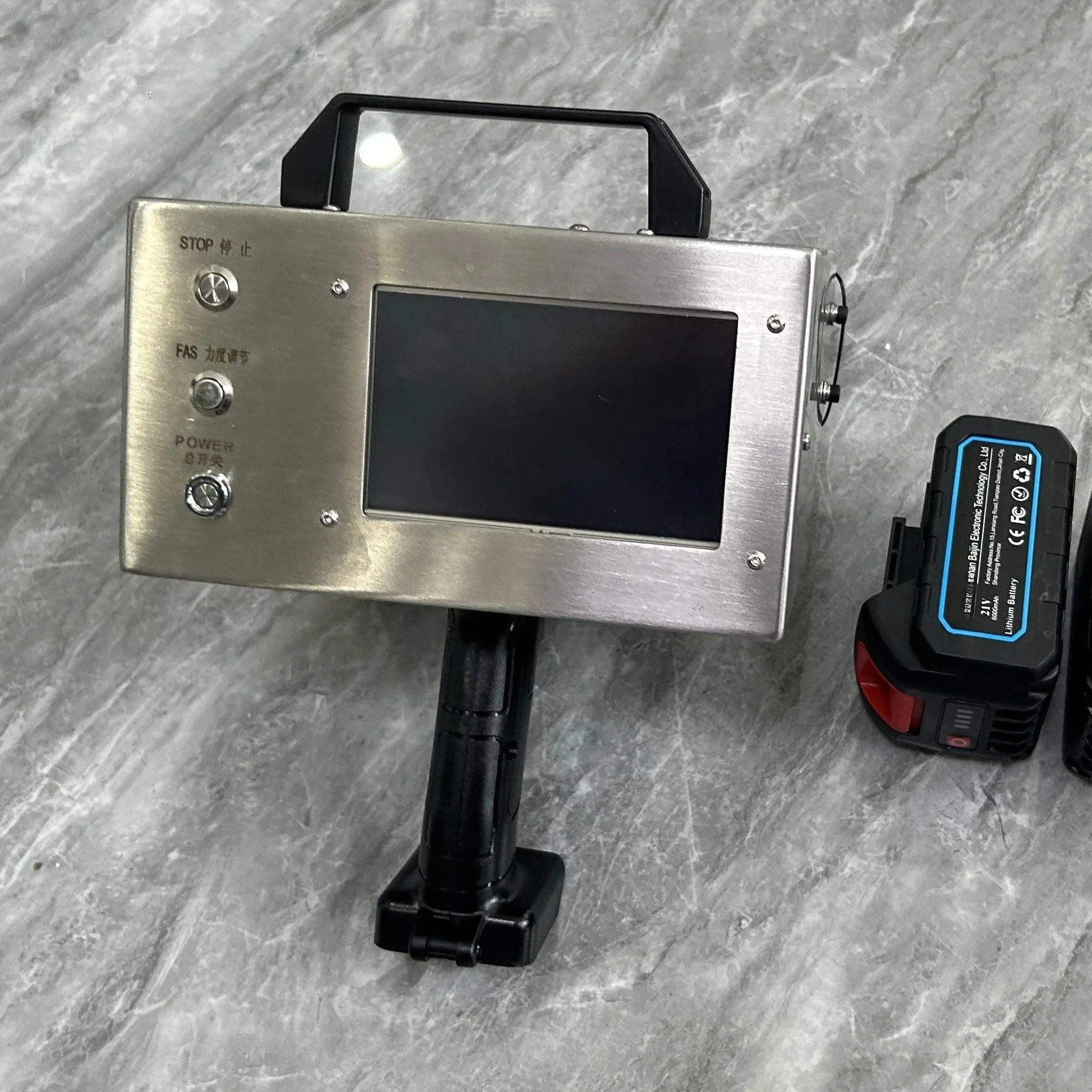 

Professional Multi-Function Small Handheld Pneumatic Electric Marking Machine With LCD Touch Screen