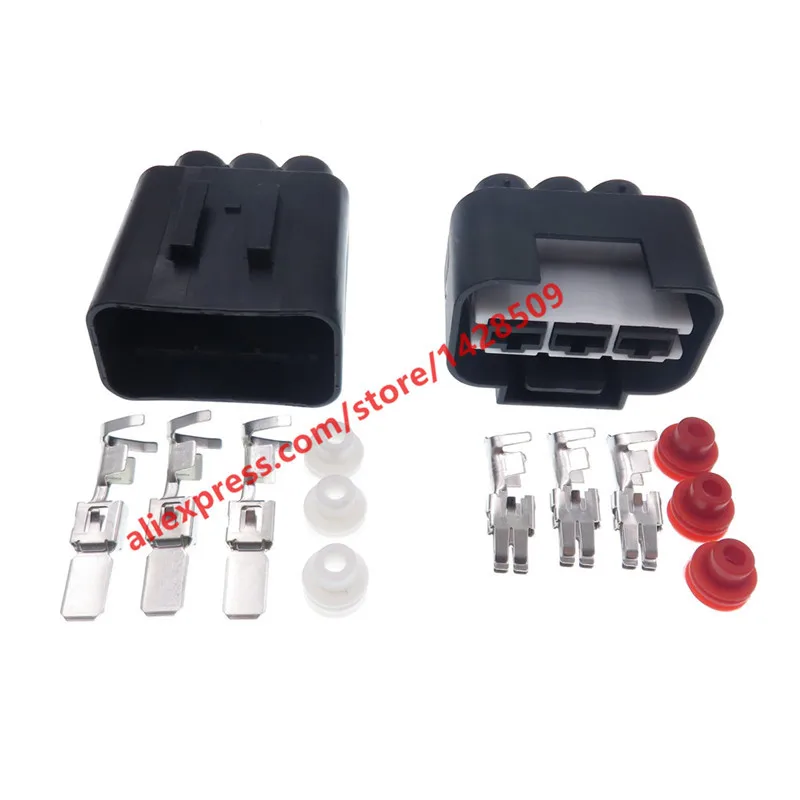 20 Sets 3 Pin Electrical Fan Socket Plug Harness Connector 1743271-2 For Hyundai Tucson Kia