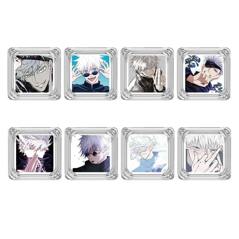 Jujutsu Kaisen Gojo Satoru personality transparent keycap,single cute cartoon cross-axis keycap for custom mechanical keyboards