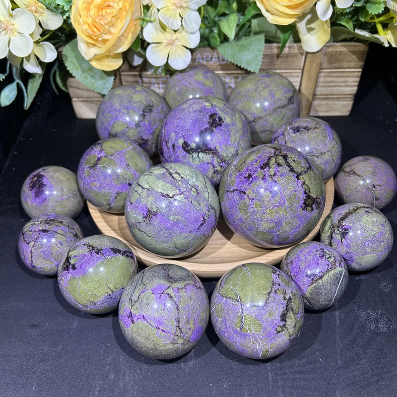 

Hot Selling High Quality Atlantisite Ball Fengshui Healing Stones Spiritual Crystal Energy Spheres for Meditation Gifts