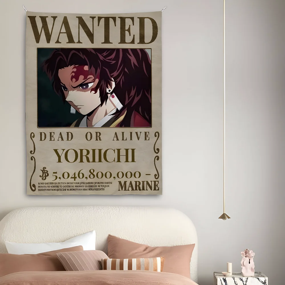 D-Demon S-Slayers Wanted Tapestry Perfect For Home&Living Bedroom Decor Wall Art Backdrop Banner