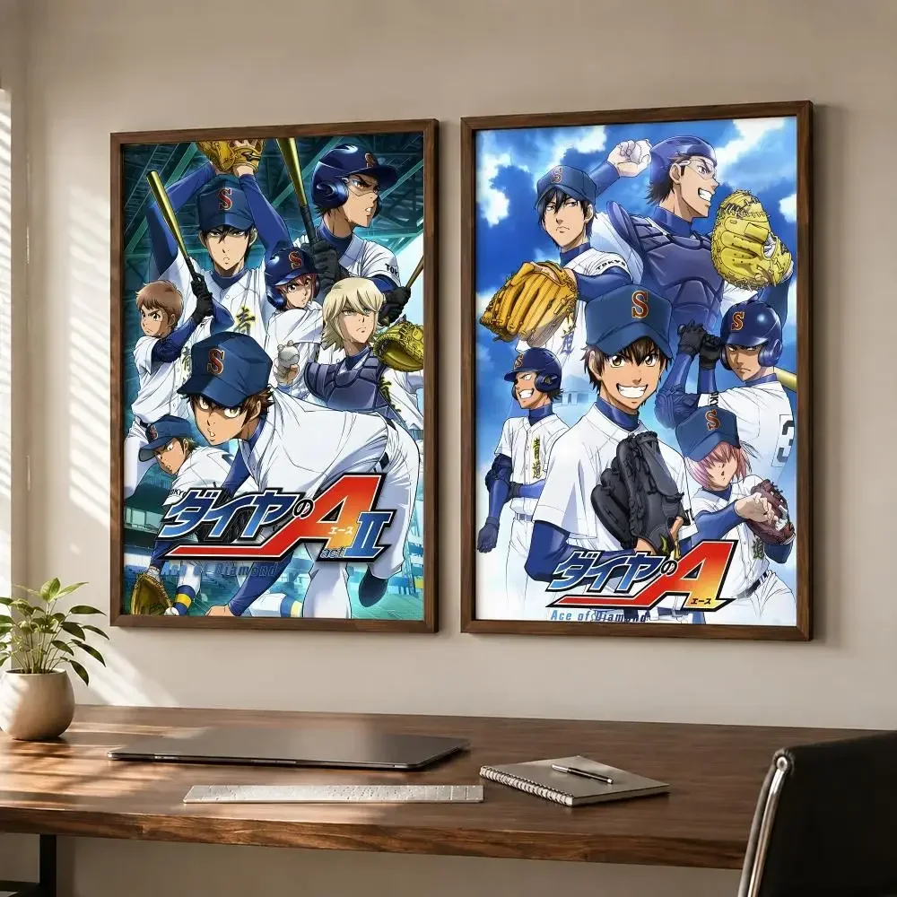 Energetic Baseball Sports Anime Ace of Diamond Poster Self-adhesive Waterproof Paper Sticker Art House Bar Room Wall Decor