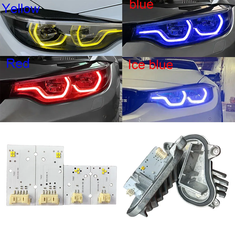 

For 2018-2020 BMW M3 M4 F80 F32 F36 F33 F82 Adaptive Led Headlight CSL Blue Red Yellow Angel Eyes DRL 63117493229 63117493230