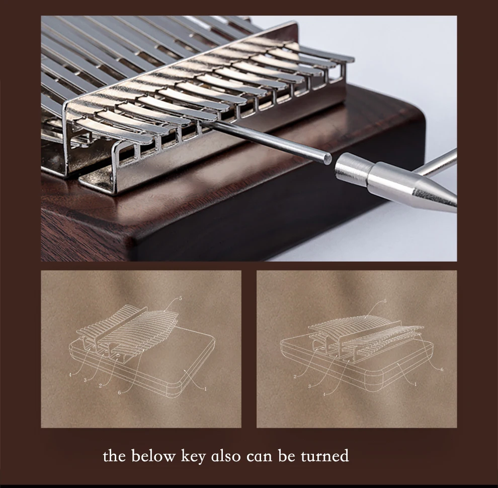 Hluru Professional Kalimba 34 tasti, Kalimbas in noce nera 38 tasti, Thumb Piano tavola piatta Kalimba B C in legno senza foro Mbira