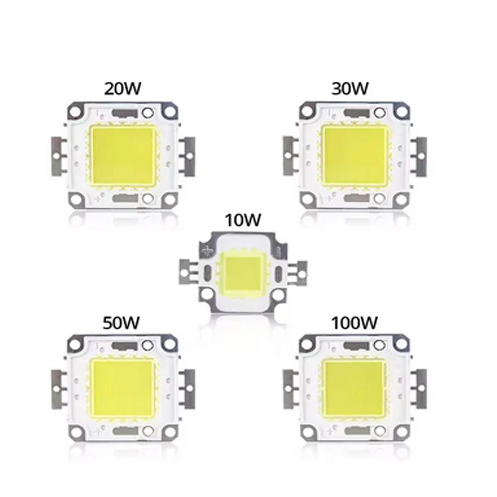 10W 20W 30W 50W 100W COB LED Chip DC 9-12V 30-36V Integrated Matrix Diode Beads DIY Floodlight Spotlight High Power