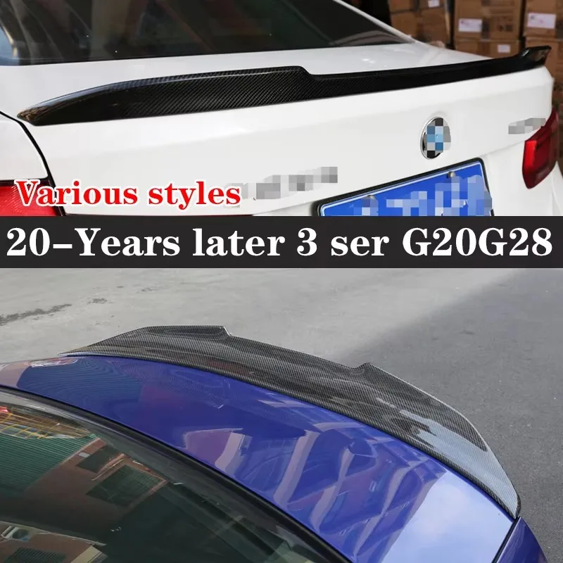 

For BMW 3 Series G20 G28 320i 330i 325i Carbon Fiber Spoiler Shunt Rear Tail fins Duckbill Car Wing Retrofit the rear wing