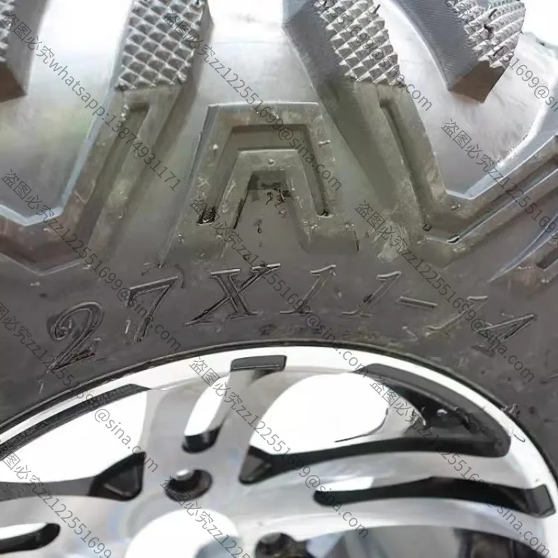 Ding Che ATV 14-inch A-shaped Tires Aluminum Alloy Wheels 27X9-14 27X11-14 Accessories Suitable for Off-Road Vehicles
