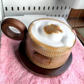 Juego de tazas de café simples, tazas de té de 250ml, taza de agua de vidrio para oficina, taza de té de la tarde informal con bandeja, cuchara, taza de bebida de Kung Fu