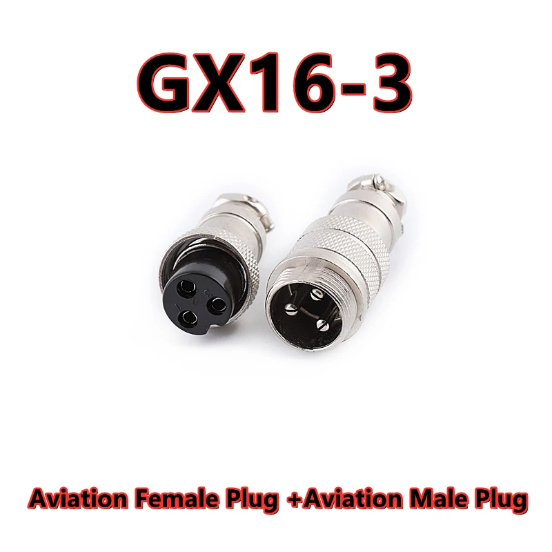 1set Aviation plug GX16-2/3/4/5/6/7/8 pole 16mm male connector GX16 2PIN 4PIN 6PIN 8PIN female socket connector plug socket