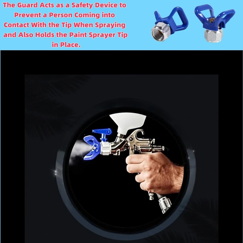 ABDJ- 246215   Base protectora de punta de 7/8 pulgadas Punta G7/8 Azul X Boquillas de punta reversibles Handtite Se adapta a pintura sin aire 246-215