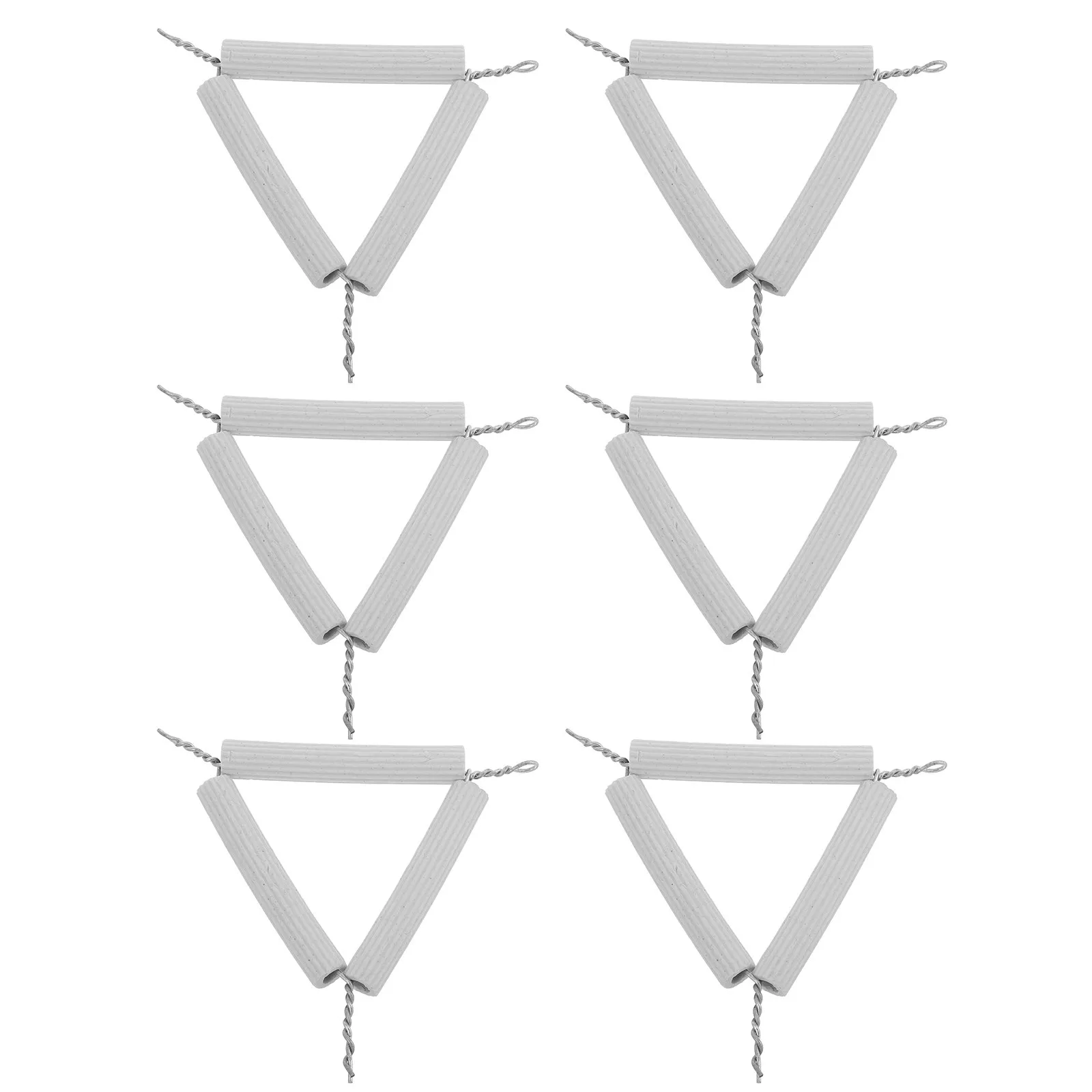 6Pcs Ceramic Crucible Triangle Holder Stable High Temperature Resistance Lab Crucible Rack Triangular Clay Lab Stand Support
