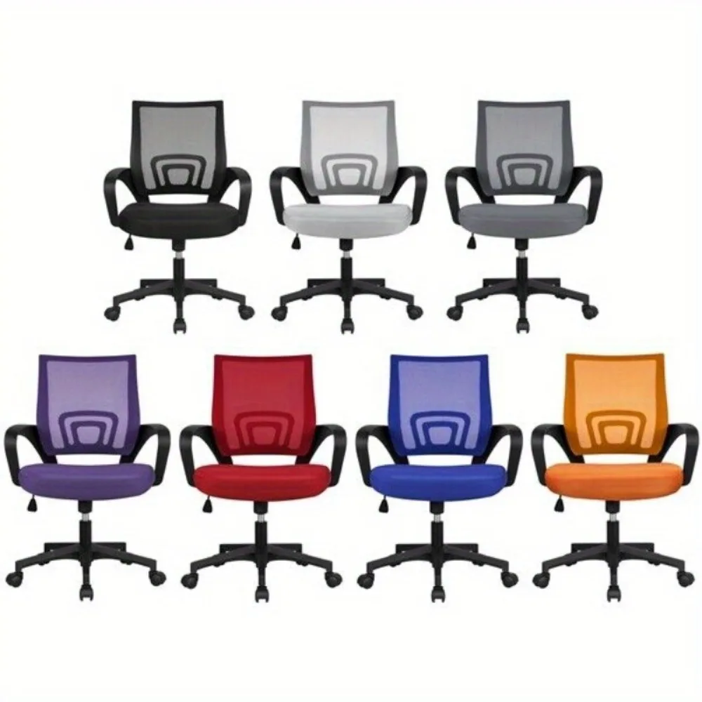 

Office Desk Mesh Chair Ergonomic Computer Swivel Rolling Chair Adjustable Height with Wheels and Back Angle