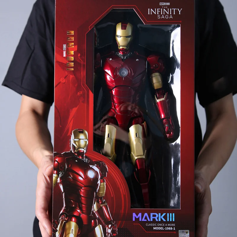 Iron Zd Man-Figura De AccyjN De Tony Stark Modelo De 36 سم Mk3 أساطير أصلية Iluminaciona Led ColeccyjN Conmemorativa 1/5