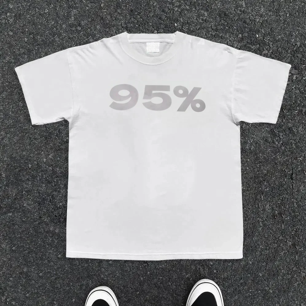 تي شيرت أسود بأكمام قصيرة مطبوع بنسبة 95% مع طراز رقمي عصري ورائع، كاجوال ومتعدد الاستخدامات لكل من الرجال والنساء #3