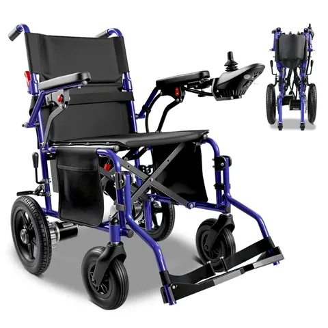 Zygenair Durable Electric Wheelchairs, Lightweight Foldable Power Wheelchair with 500W Motors, 13Ah Battery, 15 Miles Range
