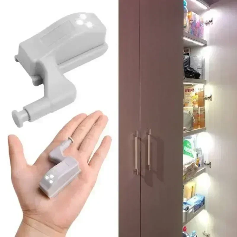 LED Inner Hinge Lamp Cabinet Lights Universal Wardrobe Cupboard Door Sensor Lights Bedroom Wardrobe Kitchen Closet Night Lights