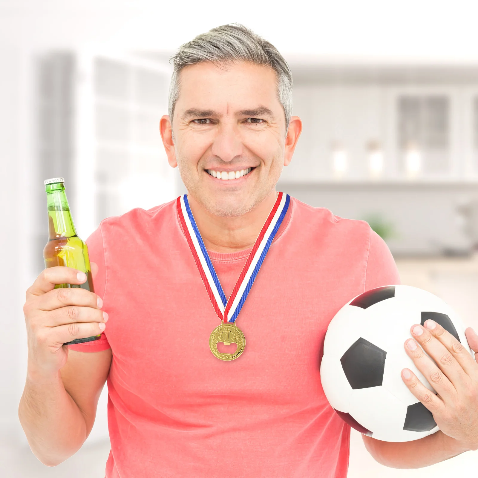 2 قطعة ميدالية ذهبية للزجاجات فتاحة البيرة المعدنية الإبداعية المحمولة حفلة لصالح حفلة لصالح لشريط التخييم الأحداث في الهواء الطلق