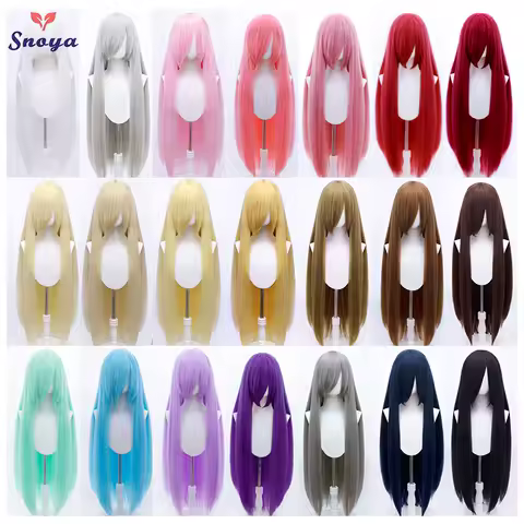 Snoya 100cm synthetic Fluffy corn perm Cosplay wig pink red blue purple Anime Party long wig for women