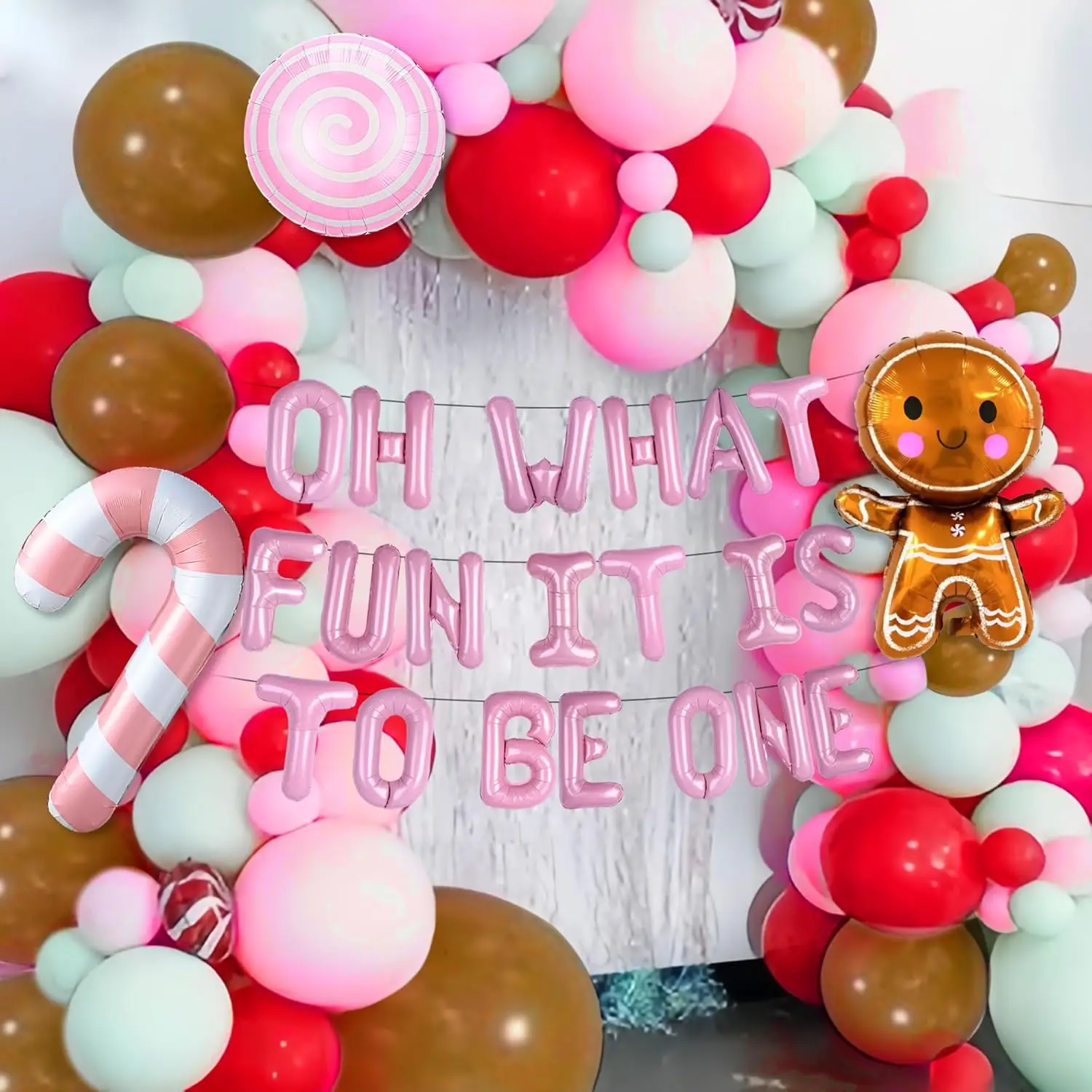 LaVenty Oh What Fun È essere un compleanno Decor Oh What Fun It Is To Be One Sfondo Decorazioni natalizie per il primo compleanno Divertimento