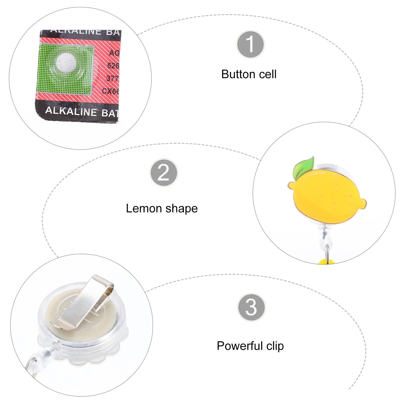 1Pcs Luminous Nurse Pocket Watch Lemon Design Retractable Chest Watch Elegant Quartz Alloy Waterproof for Staff