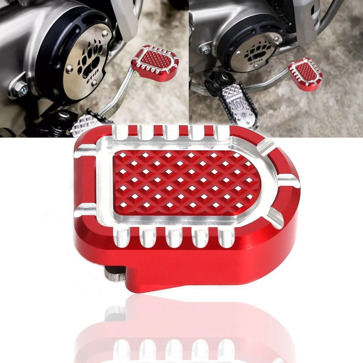 

Honda Hunter Cab CT125 Trail 125 2020-2024 CNC 3D Carving Cleats Педаль тормоза Peg Pad - Аксессуары для педали тормоза мотоцикла