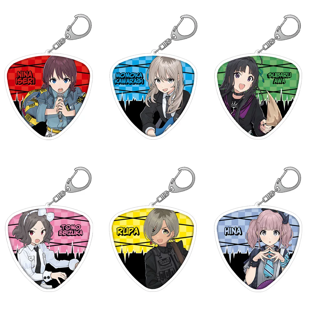 GIRLS BAND CRY anime character Nina Iseri Momoka Kawaragi Subaru Awa Tomo Ebizuka Rupa Hina Rin Nana acrylic keychain Bagpendant