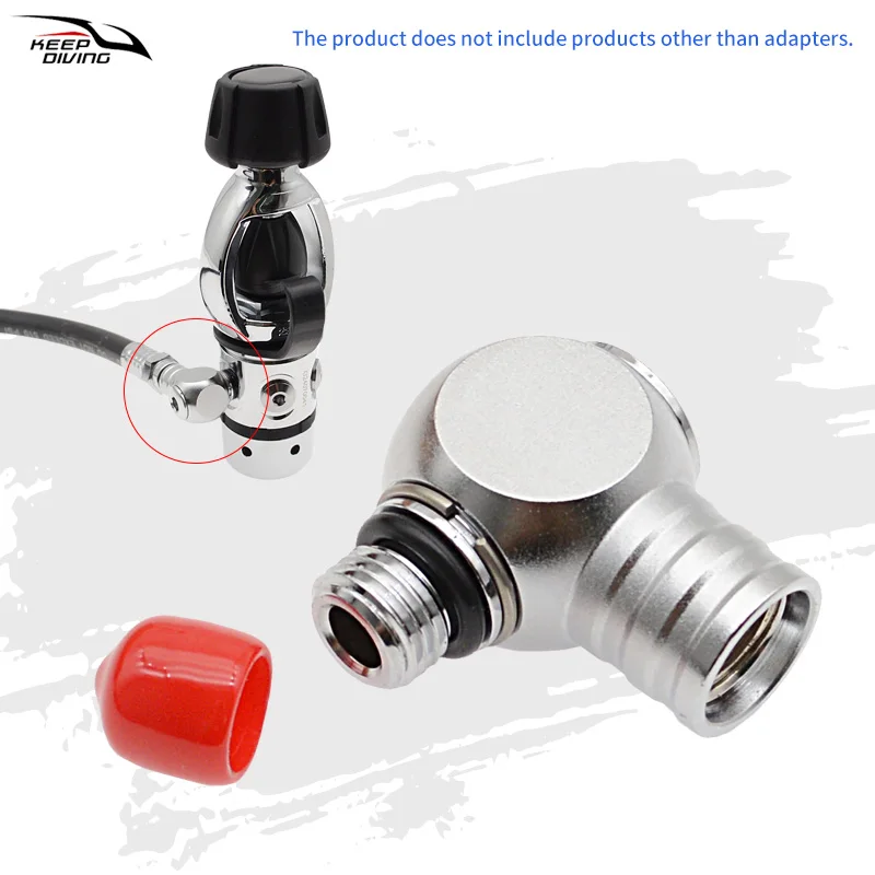 1Psc Scuba Diving First Stage Low Pressure Adapter Diving Regulator 360-Degree Rotation LP Port Swivel Connector Hose Adapters