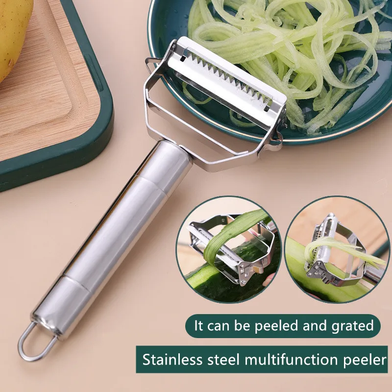 Stainless Steel Peeler Fruit Vegetable Melon Potato Carrot Cucumber Multifunction Grater Julienne Peeler Slice Home Kitchen Tool